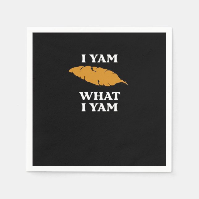 Jag Yam - Funny Potato Sarcasm Pun Pappersservett (Framsidan)