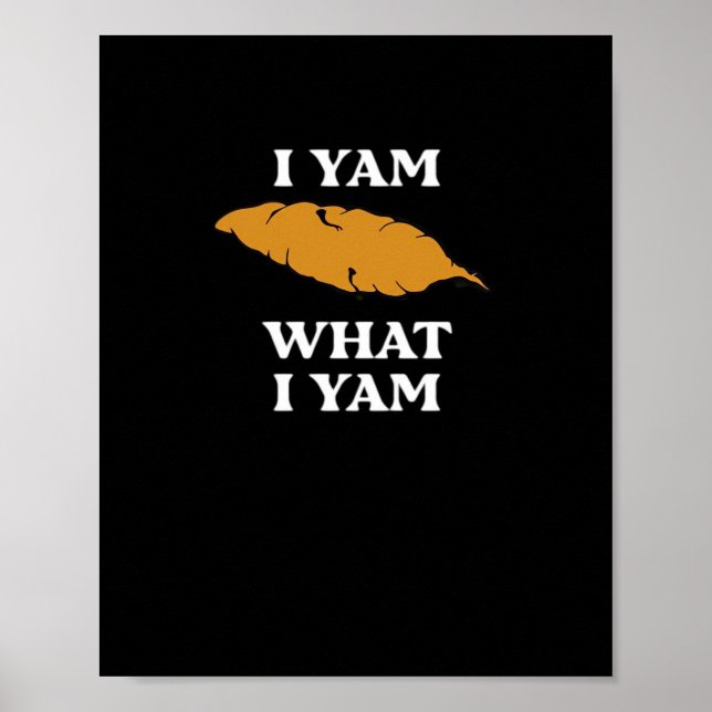 Jag Yam - Funny Potato Sarcasm Pun Poster (Framsidan)