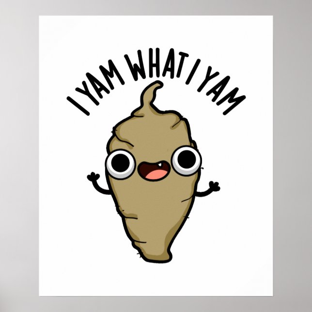 Jag Yam Jag Yam Funny Veggie Pun Poster (Framsidan)