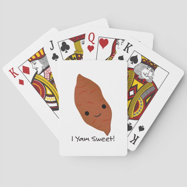 Jag Yam Sweet Cute kawaii Sweet Potato Casinokort (Baksidan)