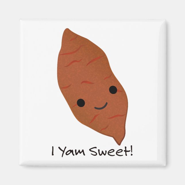 Jag Yam Sweet Cute kawaii Sweet Potato Magnet (Framsidan)