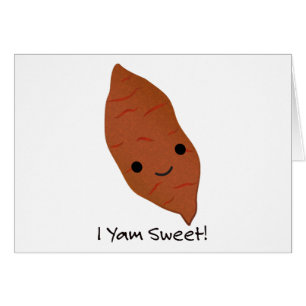Jag Yam Sweet Cute kawaii Sweet Potato OBS Kort