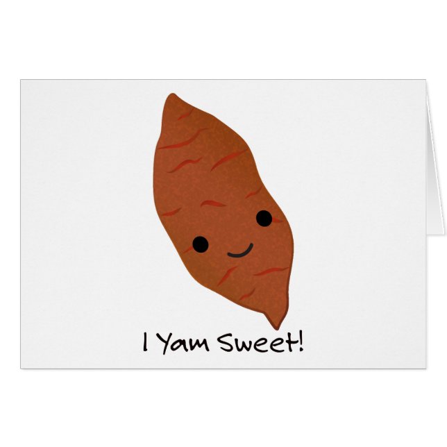 Jag Yam Sweet Cute kawaii Sweet Potato OBS Kort (Framsidan Horizontal)
