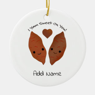 Jag Yam Sweet på You Sweet Potatis Julgransprydnad Keramik