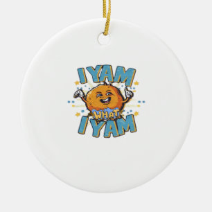 Jag Yam vad jag heter Klassisk design för Thanksgi Julgransprydnad Keramik