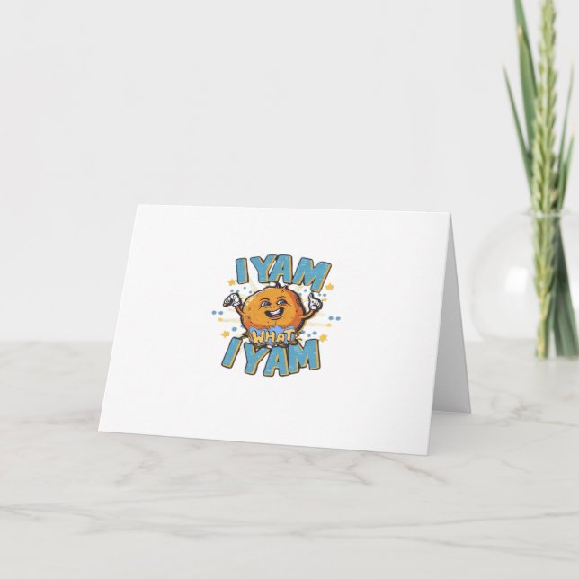 Jag Yam vad jag heter Klassisk design för Thanksgi Kort (Framsida)