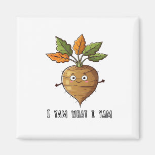 Jag Yam vad jag Yam Cute och Mysigt redaktionsklas Magnet