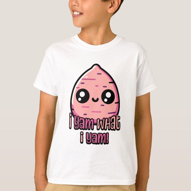 Jag Yam vad jag Yam! Cute Yam Pun T Shirt (Framsida)
