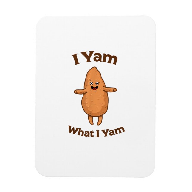 Jag Yam vad jag Yam Dancing Sweet Potato Thanksgiv Magnet (Vertikal)