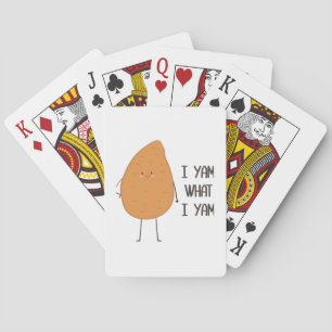 Jag Yam vad jag Yam! Fantastisk Yam Vegetable Pun Casinokort