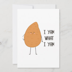 Jag Yam vad jag Yam! Fantastisk Yam Vegetable Pun Julkort