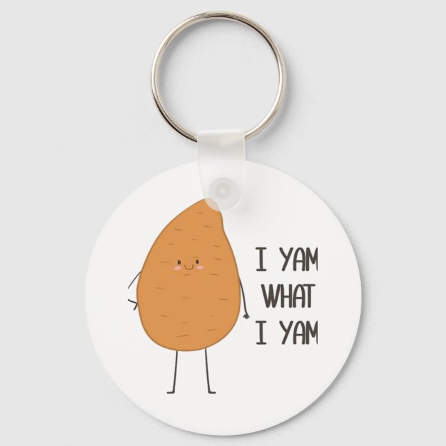 Jag Yam vad jag Yam! Fantastisk Yam Vegetable Pun Nyckelring (Framsida)