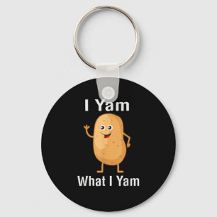 Jag Yam vad jag Yam Funny Thanksgiving Potato Pun Nyckelring
