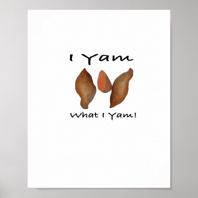 Jag Yam vad jag Yam, jag Yam, Comical, Cute.. Poster (Framsidan)