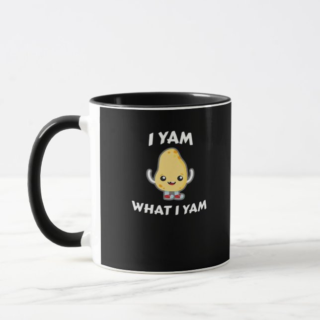 Jag Yam vad jag Yam Sweet Potato för Thanksgiving  Mugg (Vänster)