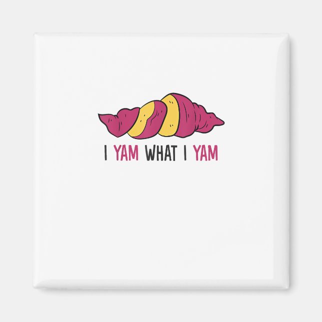 Jag Yam vad jag Yam Sweet Potato Magnet (Framsidan)