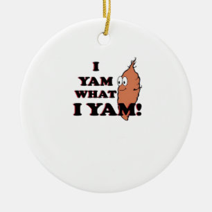 Jag Yam What I Yam - Classic Funny Meme Julgransprydnad Keramik
