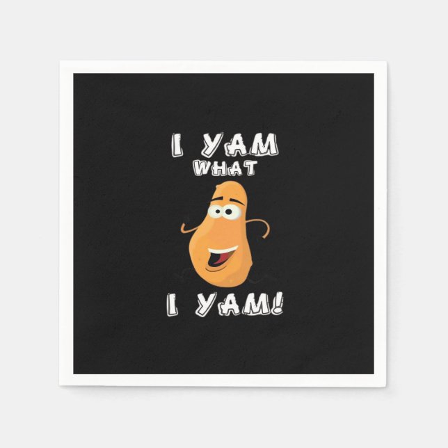Jag Yam What I Yam Classic Funny Meme Pappersservett (Framsidan)