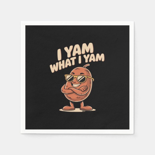 Jag Yam What I Yam Classic Quote Pappersservett (Framsidan)