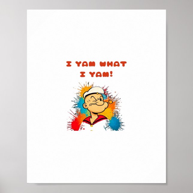 Jag Yam What I Yam Classic Sloth Trendig Poster (Framsidan)