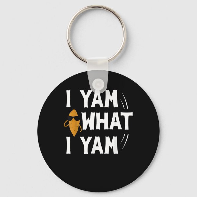 Jag Yam What I Yam Design - Sweet Potato Älskare D Nyckelring (Framsida)