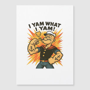 Jag Yam What I Yam Popeye Tecknad Quote Classic