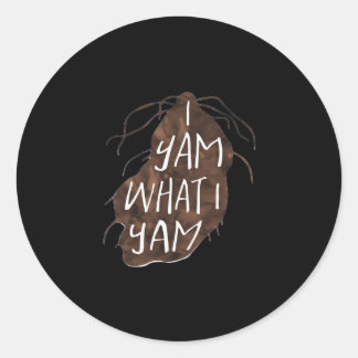 Jag Yam What I Yam - Pun Design Runt Klistermärke
