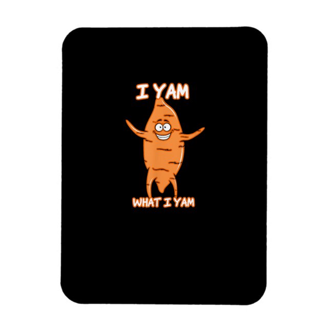 Jag Yam What I Yam Sweet Potato Thanksgiving Magnet (Vertikal)