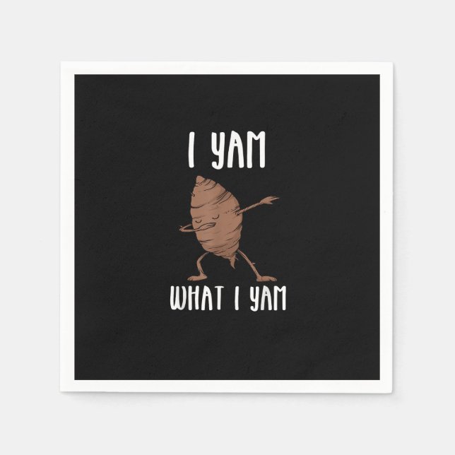 Jag Yam What I Yam Trendig Basic Pappersservett (Framsidan)