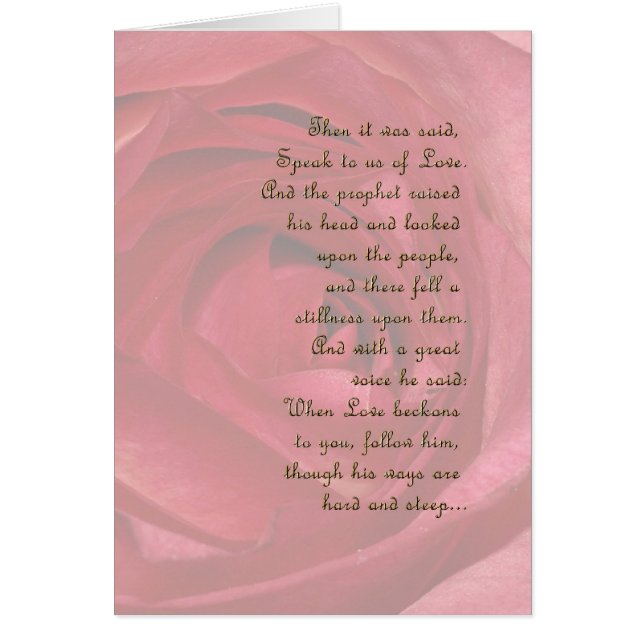 Jaga av kärlek 5A Hälsningskort (Framsidan)