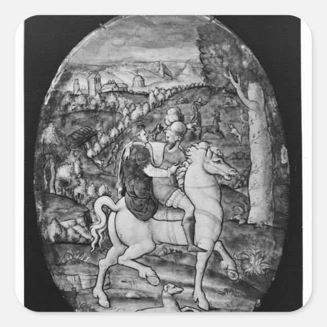 Jaga Fyrkantigt Klistermärke (Framsida)