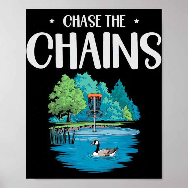 Jaga Kedjorna Disc Golf Naturskönhet  Poster (Framsidan)