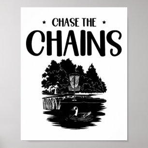 Jaga Kedjorna Discgolf Frisbee Konst  Poster