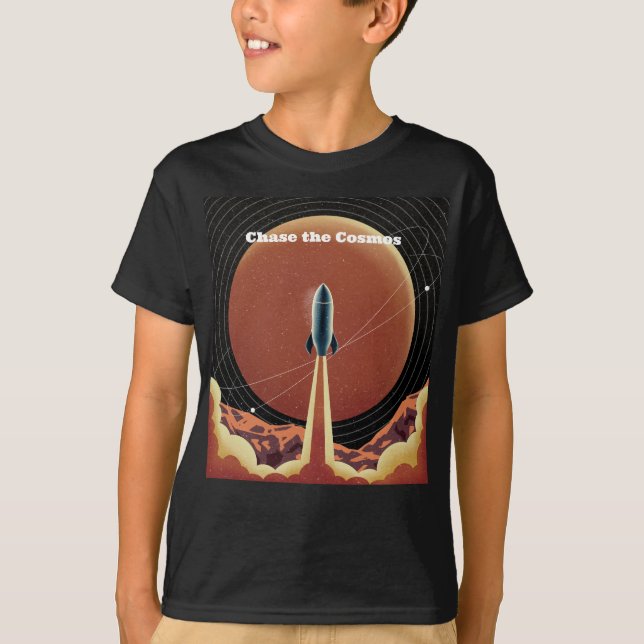 Jaga Kosmos Utrymme T Shirt (Framsida)