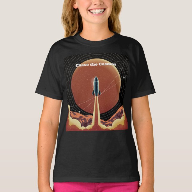 Jaga Kosmos Utrymme T Shirt (Framsida)