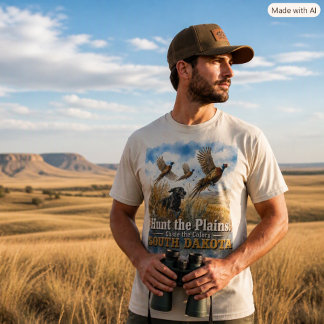 Jaga på slätterna South Dakota Fasan jägare Sand T Shirt