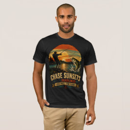 Jaga Solnedgångar Inte Sista Dag För Fiske Män T Shirt