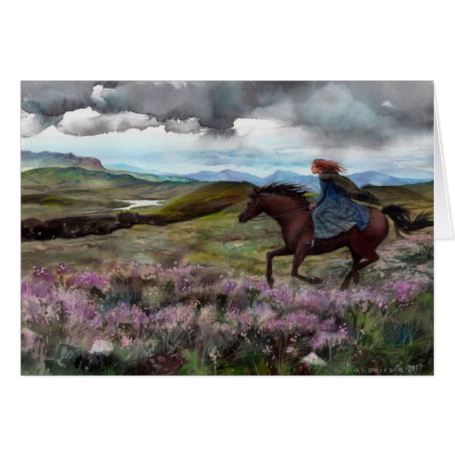 Jaga vinden hälsningskort (Framsidan Horizontal)