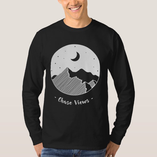 Jaga vyer Äventyr Utforska Camping T Shirt (Framsida)