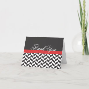 Jagad Chevron Black White Red Tackkort