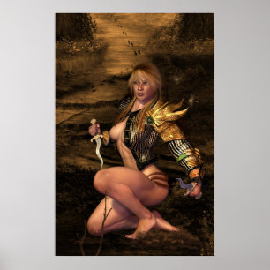 Jagad närbild av "jägaren eller ", poster