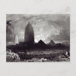 Jagannath Temple, graverad av A. Picken, 1837 Vykort