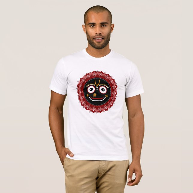 Jagannath tshirt - Lord of Universe - Krishna art T Shirt (Hel framsida)