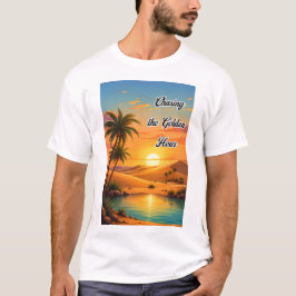 Jagar den gyllene timmen Öken solnedgång Estetik T Shirt