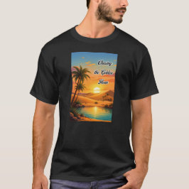 Jagar den gyllene timmen Öken solnedgång Estetik T Shirt
