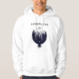 Jagar höghöjd örn vandring dubbelexponering hoodie