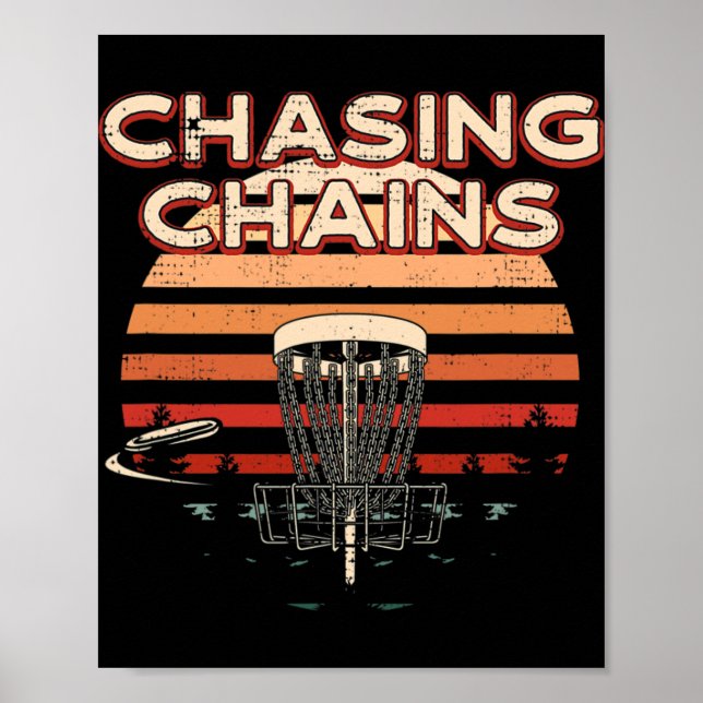 Jagar Kedjor Disc Golf Hobby Disc Golfer Fritidsak Poster (Framsidan)