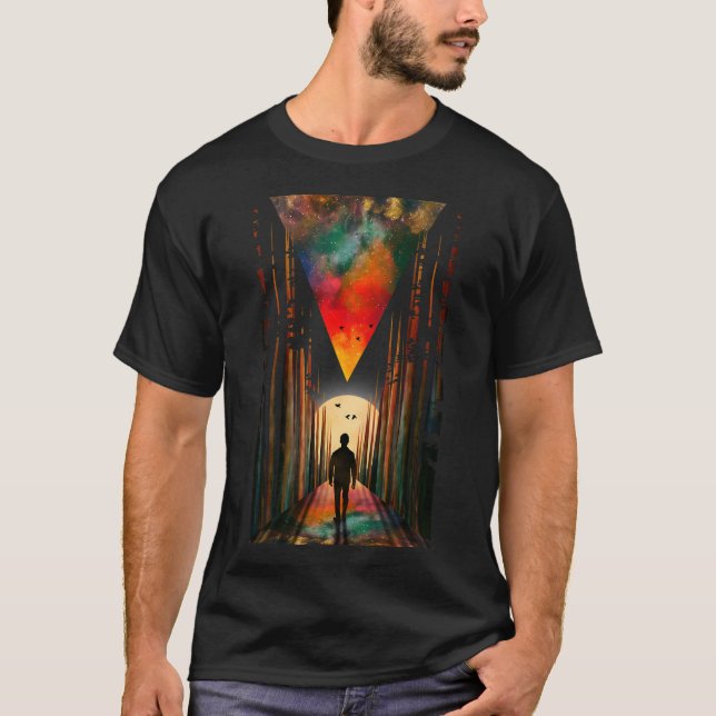 Jagar solnedgång t shirt (Framsida)