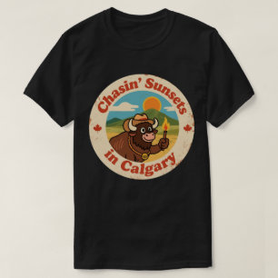 Jagar solnedgångar_ Calgary Prairie-Inspirerad T Shirt