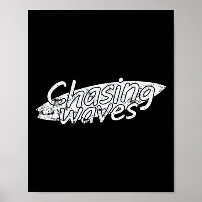 Jagar Vågor Surfning Vattensporter  Poster (Framsidan)